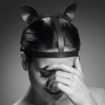 Маска кішечки Bijoux Indiscrets MAZE - Cat Ears Headpiece Black, екошкіра - Зображення 3