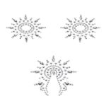 Пестіс з кристалів Petits Joujoux Gloria set of 3 - Silver, прикраса на груди та вульву