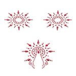 Пестіс з кристалів Petits Joujoux Gloria set of 3 - Red, прикраса на груди та вульву