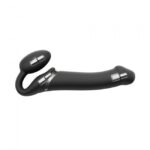 Безремінний страпон з вібрацією Strap-On-Me Vibrating Black M, діаметр 3,8см, пульт ДК, регульований - Зображення 2