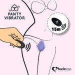 Вібратор в трусики FeelzToys Panty Vibrator Purple з пультом ДК, 6 режимів роботи, сумочка-чохол - Зображення 2