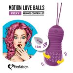 Вагінальні кульки з перлинним масажем FeelzToys Motion Love Balls Foxy з пультом ДК, 7 режимів - Зображення 2