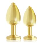 Набір металевих анальних пробок із кристалом RIANNE S – Booty Plug Luxury Set, діаметр 3 та 3,5 см - Зображення 4