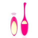 Віброяйце Rianne S: Pulsy Playball Deep Pink з вібрувальним пультом ДК, косметичка-чехол, 10 режимів - Зображення 2