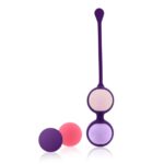 Набір вагінальних кульок Rianne S: Pussy Playballs Coral, маса 15, 25, 35, 55г, моноліт, косметичка - Зображення 2