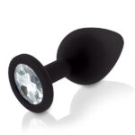 Набір силіконових анальних пробок із кристалом Rianne S: Booty Plug Set Black, діаметр 2,7см, 3,5см, - Зображення 7