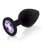 Набір силіконових анальних пробок із кристалом Rianne S: Booty Plug Set Black, діаметр 2,7см, 3,5см, - Зображення 6