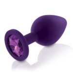 Набір силіконових анальних пробок із кристалом Rianne S: Booty Plug Set Purple, діаметр 2,7см, 3,5см - Зображення 5