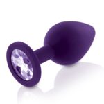 Набір силіконових анальних пробок із кристалом Rianne S: Booty Plug Set Purple, діаметр 2,7см, 3,5см - Зображення 6