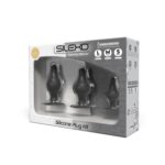 Набір анальних пробок SilexD Silicone Plug Kit двошарові, силікон+Silexpan, діаметр 3,4; 4; 4,5 см - Зображення 2