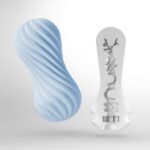 Мастурбатор Tenga FLEX Bubbly Blue зі змінною інтенсивністю, можна скручувати, вакуум - Зображення 2