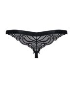 Мереживні танги з доступом Obsessive 828-THC-1 crotchless thong S/M, чорні - Зображення 6