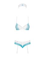 Еротичний костюм медсестри Obsessive 834-CST-6 L/XL, біло-блакитний - Зображення 5