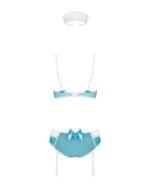 Еротичний костюм медсестри Obsessive 834-CST-6 L/XL, біло-блакитний - Зображення 6