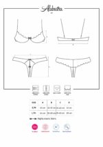 Еротичний комплект з бюстгальтером-получашкою Obsessive Alabastra L/XL, білий, трусики з доступом - Зображення 7