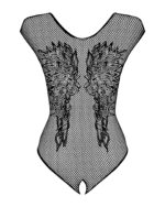 (SALE) Бодістокінг із великої сітки з мереживом Obsessive B112 teddy XL/XXL, чорний, з доступом - Зображення 5
