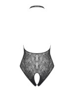Бодістокінг з ефектом шнурівки Obsessive B113 teddy S/M/L відкрита спина, халтер, з доступом - Зображення 6