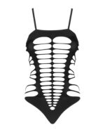 Бодістокінг із поперечними вирізами Obsessive B122 teddy S/M/L, чорний - Зображення 5