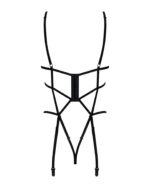 (SALE) Боді зі стреп із доступом Obsessive Badossa crotchless teddy L/XL, чорний - Зображення 6