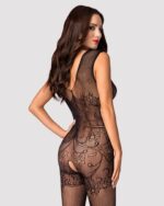 (SALE) Бодістокінг Obsessive Bodystocking F234 S/M/L, абстрактний малюнок, глибоке декольте - Зображення 2