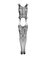 Бодістокінг Obsessive Bodystocking F237 S/M/L, рослинне плетіння, імітація панчіх - Зображення 5