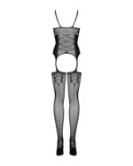 (SALE) Бодістокінг Obsessive Bodystocking G314 S/M/L, імітація корсету та корсетного шнурівки - Зображення 6