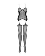(SALE) Бодістокінг Obsessive Bodystocking G314 S/M/L, імітація корсету та корсетного шнурівки - Зображення 5
