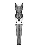Бодістокінг Obsessive Bodystocking G324 XL/XXL black, силуетний малюнок - Зображення 5