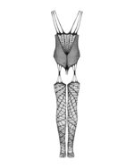 (SALE) Ажурний бодістокінг під павутину Obsessive Bodystocking G325 black S/M/L, чорний, комбінезон, імітац - Зображення 6