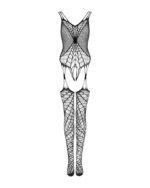 (SALE) Ажурний бодістокінг під павутину Obsessive Bodystocking G325 black S/M/L, чорний, комбінезон, імітац - Зображення 5