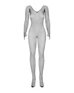 (SALE) Сітчастий бодістокінг із довгим рукавом Obsessive Bodystocking N109 black S/M/L, чорний, комбінезон, - Зображення 3