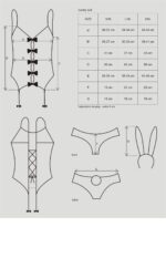 Еротичний костюм зайчика Obsessive Bunny suit 4 pcs costume pink L/XL, рожевий, топ з підв’язками, т - Зображення 7