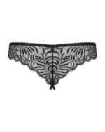 Мереживні танга з доступом Obsessive Contica crothchles thong L/XL, чорні - Зображення 6