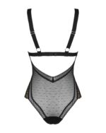 Мереживне боді з декольте Obsessive Estiqua teddy M/L, чорне, широкі лямки - Зображення 6