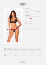 (SALE) Мереживні трусики із заниженою талією Obsessive Estiqua panties M/L, чорні - Зображення 7