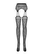 Сітчасті панчохи-стокінги під леопард Obsessive Garter stockings S817 S/M/L, імітація гартерів, з до - Зображення 5