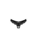 Напівпрозорі трусики з підвіскою Obsessive Ivannes panties black 2XL/3XL, чорні - Зображення 5