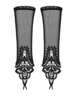 Сітчасті мітенки з мереживом Obsessive Luiza mittens One size, чорні - Зображення 2