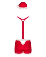 Чоловічий еротичний костюм Санта-Клауса Obsessive Mr Claus L/XL, боксери на підтяжках, шапочка з пом - Зображення 6