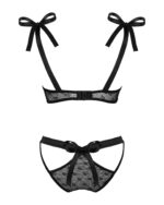 (SALE) Напівпрозорий еротичний комплект Obsessive Obsessivia 2-pcs set black L/XL, бюстгальтер та трусики, - Зображення 6
