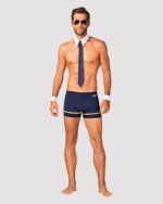 Еротичний костюм пілота Obsessive Pilotman set L/XL, боксери, манжети, комір з краваткою, окуляри - Зображення 3