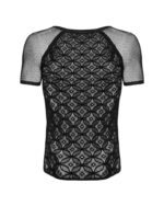 Чоловіча напівпрозора футболка з орнаментом Obsessive T102 T-shirt S/M/L, чорна - Зображення 5