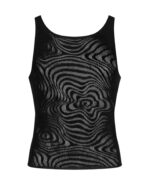 Чоловіча напівпрозора майка-борцовка з візерунком Obsessive T103 tank top S/M/L, чорна - Зображення 5