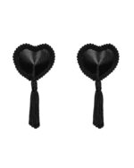 Еротичні наклейки на соски з пензликами Obsessive Tassel nipple covers black - Зображення 3
