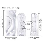 Мастурбатор Dorcel DEEP BLOW WHITE, подвійне використання - Зображення 5