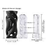 Мастурбатор Dorcel DEEP BLOW BLACK, подвійне використання - Зображення 3