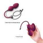 Вагінальні кульки Dorcel LOVE BALLS PLUM, вібрації та рухи внутрішньої кульки, пульт ДК - Зображення 4