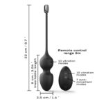 Вагінальні кульки Dorcel LOVE BALLS BLACK, вібрації та рухи внутрішньої кульки, пульт ДК - Зображення 5