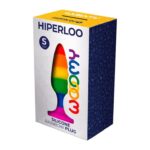 Силіконова анальна пробка Wooomy Hiperloo Silicone Rainbow Plug S, діаметр 2,4 см, довжина 9 см - Зображення 3