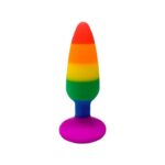 Силіконова анальна пробка Wooomy Hiperloo Silicone Rainbow Plug S, діаметр 2,4 см, довжина 9 см - Зображення 2